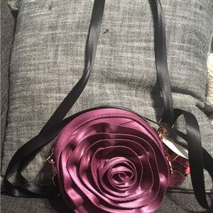 Harveys Elegant Purple Rose Crossbody Bag